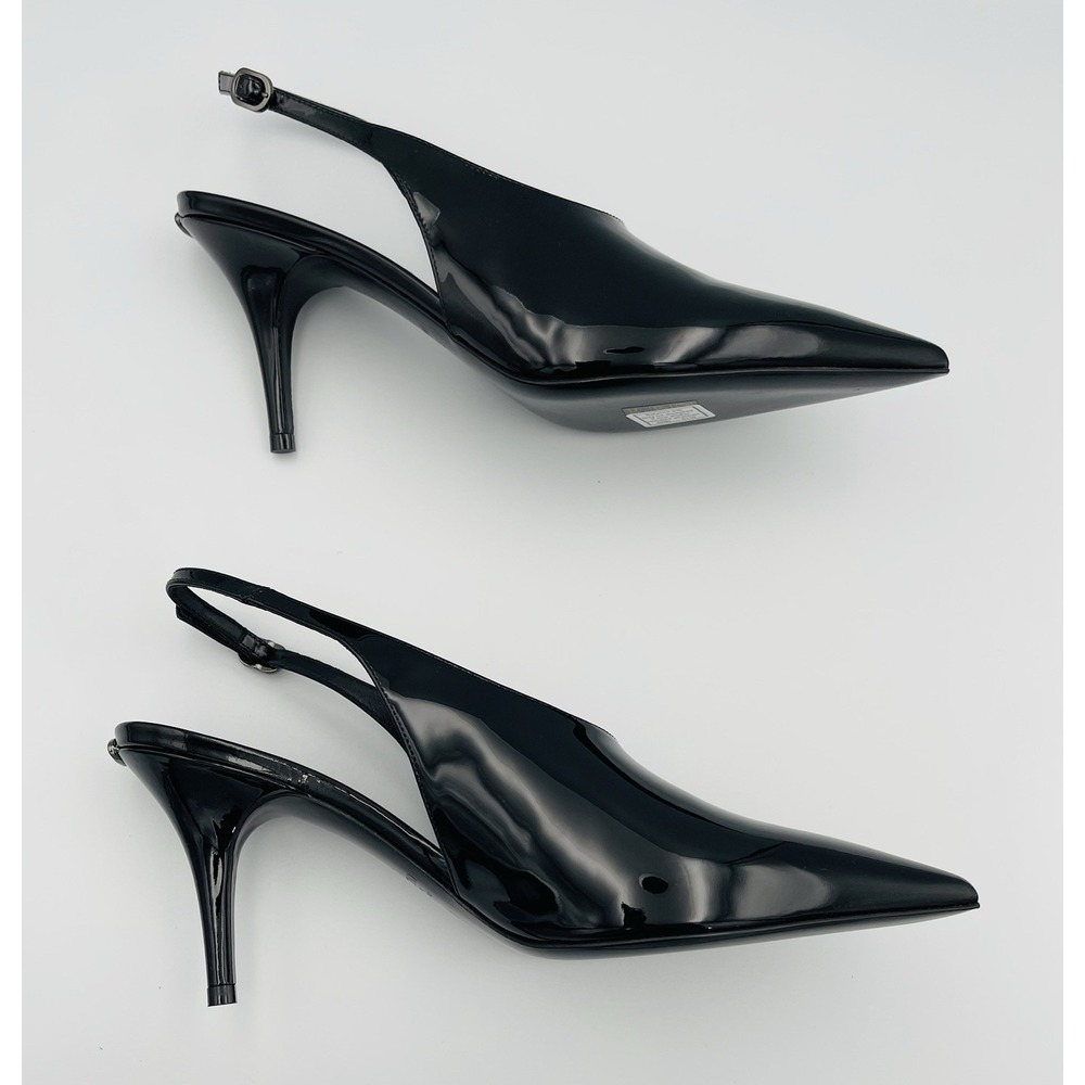 Valentino Garavani Le Salon Nero Patent Leather Slingback Pump Size 38 US 8 - Picture 7 of 9